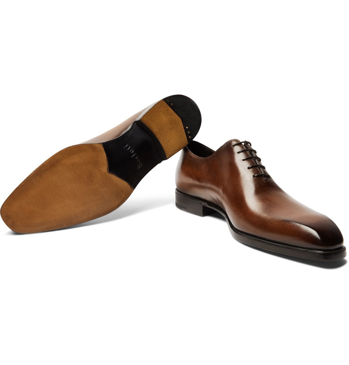 Berluti - Alessandro Capri Leather Whole-Cut Oxford Shoes - Brown