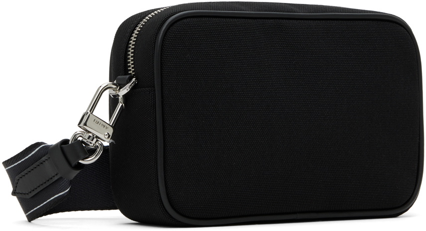 ★送関込み★ Amiri Logo camera messenger bag AMIRI Men's Staggered Logo Camera Bag in Black Amiri