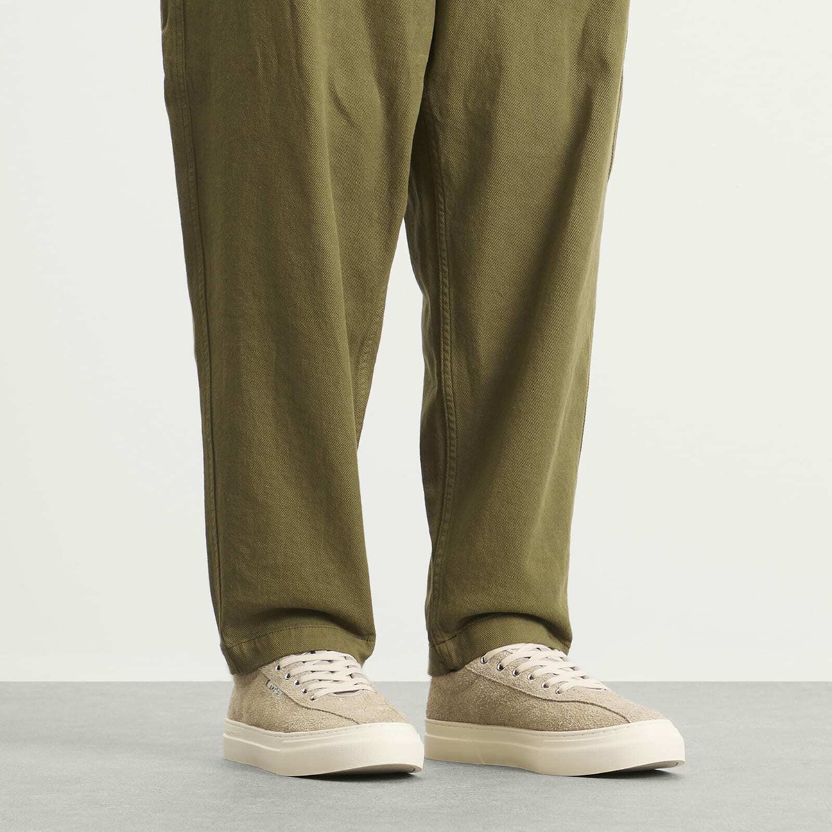 Stepney Workers Club Men's Dellow 02 Suede Sneaker in Taupe