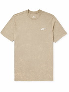 Nike - Sportswear Club Logo-Embroidered Cotton-Jersey T-Shirt - Neutrals