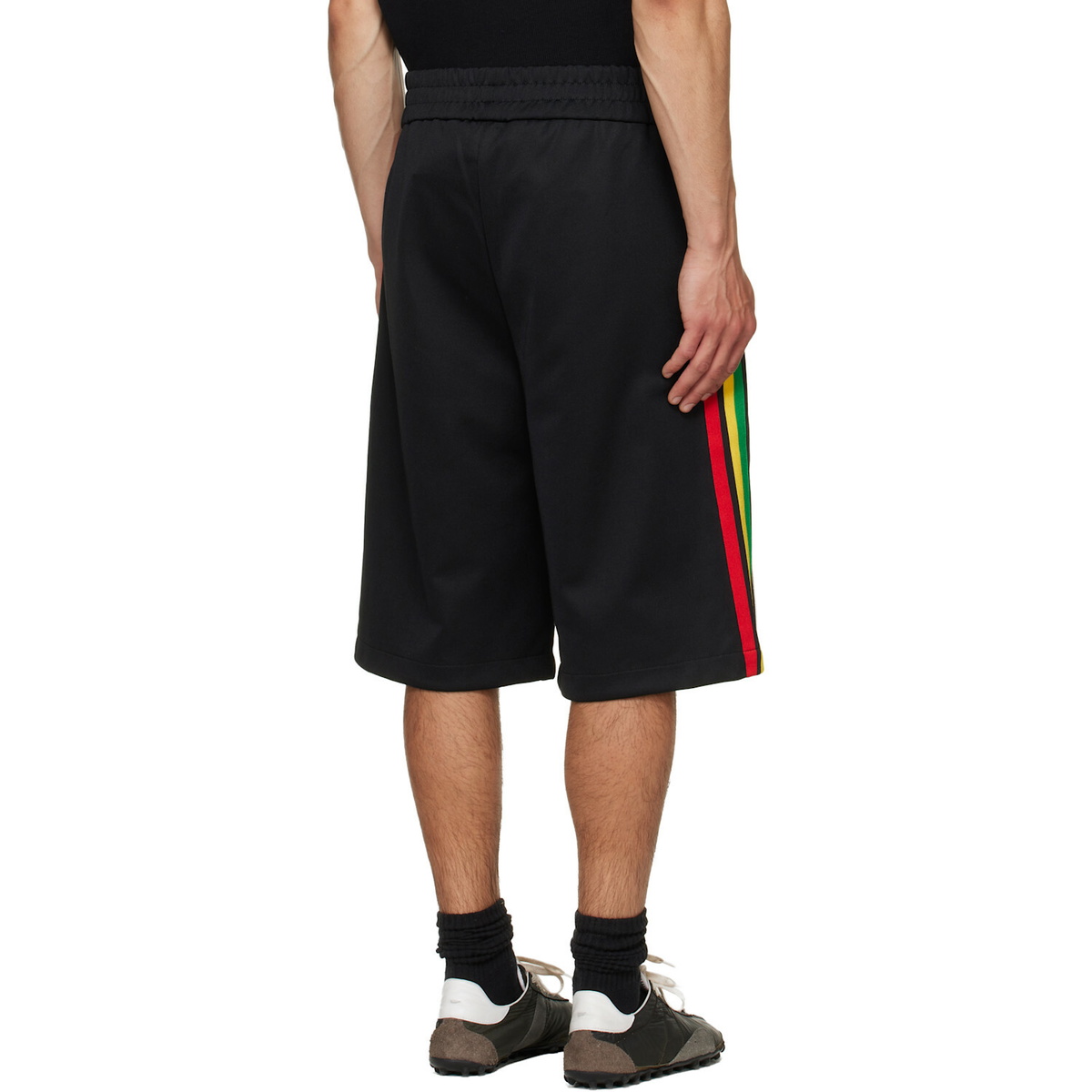 Palm Angels Black Classic Logo Vintage Track Shorts