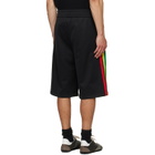 Palm Angels Black Classic Logo Vintage Track Shorts