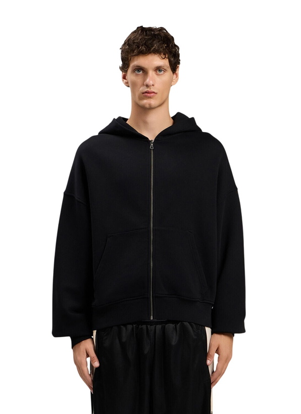 Photo: Palm Angels Back Curved Logo Zip Hoodie