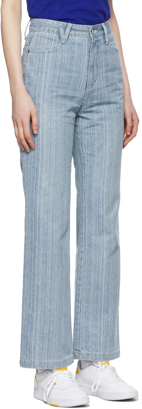 SJYP Blue Stripe Jeans