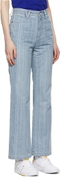 SJYP Blue Stripe Jeans