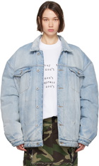 VETEMENTS Blue Puffer Denim Jacket