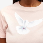 3.Paradis Women's Freedom Doves Cropped T-Shirt in Pink