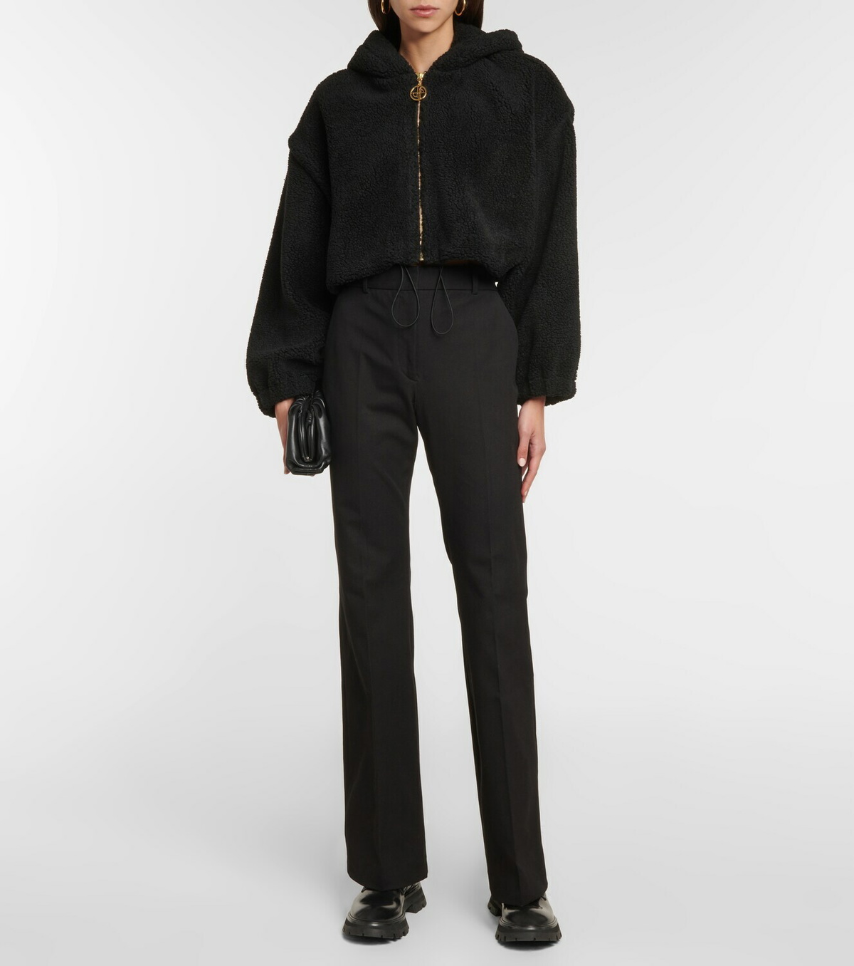 Patou Cropped teddy jacket