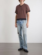Enfants Riches Déprimés - Vienna Cotton-Jacquard Sweater - Burgundy