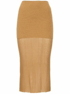 WEWOREWHAT Cotton Blend Knit Midi Skirt