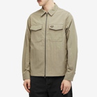 Fred Perry Men's Zip Overshirt in Warm Grey