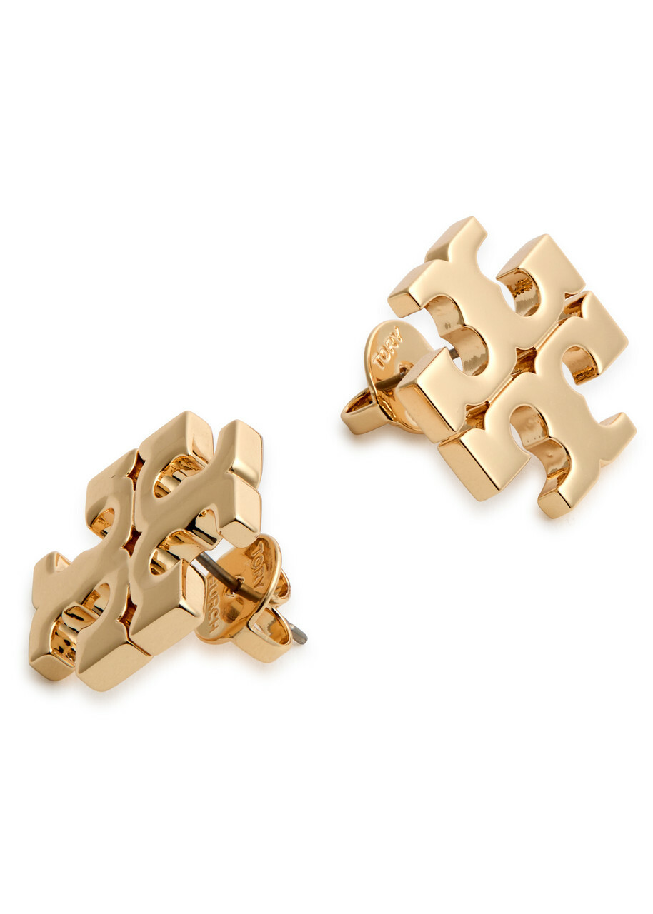 イヤリング TORY BURCH GOLD L EARRINGS ミラー スタッズ スモール フープピアス: レディース イヤリング