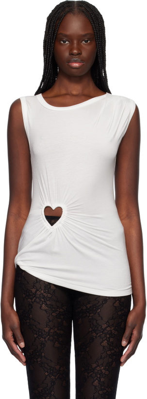 Photo: AMBUSH White Heart Shape Tank Top