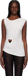 AMBUSH White Heart Shape Tank Top