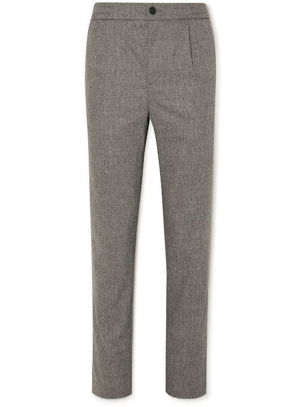 Photo: Mr P. - Slim-Fit Stretch Virgin Wool and Cashmere-Blend Felt Trousers - Gray