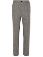 Mr P. - Slim-Fit Stretch Virgin Wool and Cashmere-Blend Felt Trousers - Gray