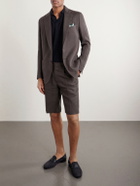 De Petrillo - Linen Single-Breasted Blazer - Brown