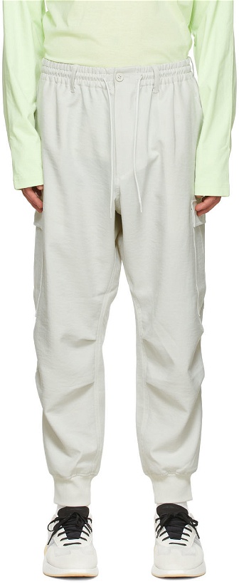 Photo: Y-3 Gray Polyester Cargo Pants