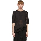 Y-3 Black Mesh Patchwork T-Shirt