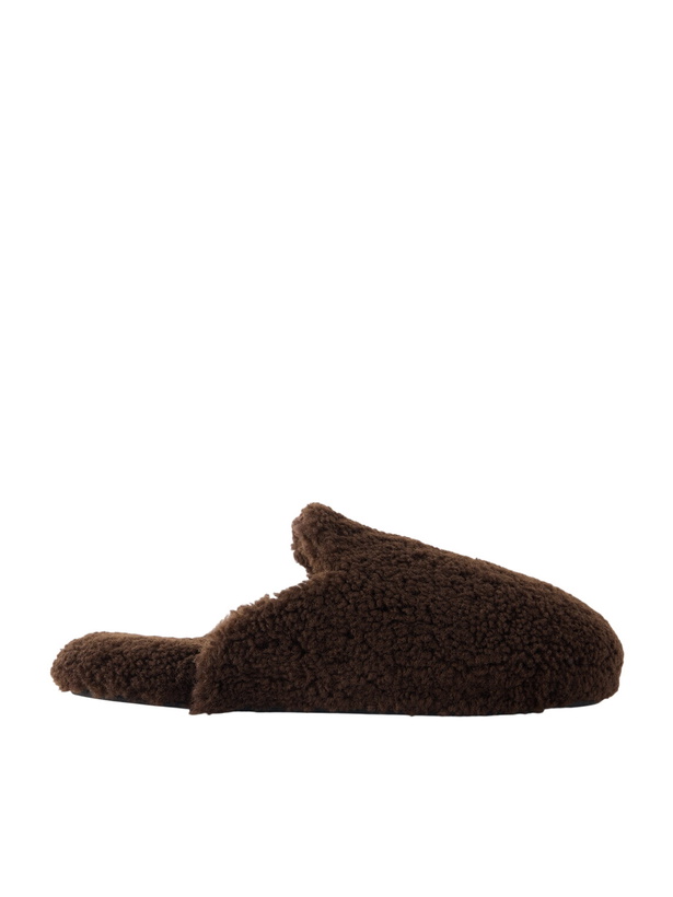 Photo: TEKLA - Shearling Slippers - Brown