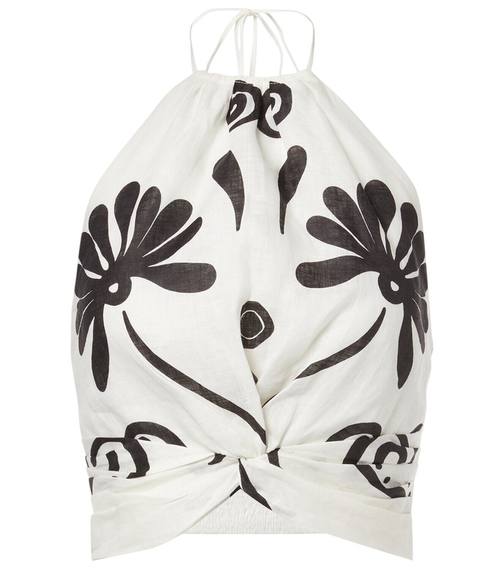 Photo: Cala de la Cruz Lodi floral halterneck linen top
