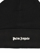PALM ANGELS Classic Logo Wool Blend Beanie Hat
