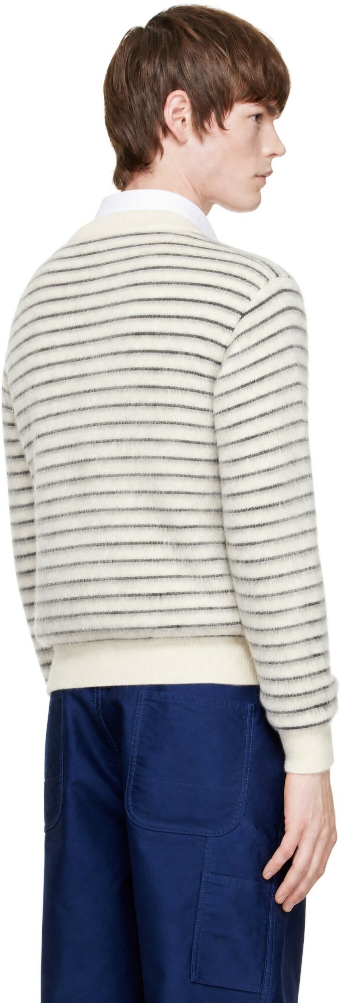TOM FORD White Brushed Mohair Crew Neck Sweater