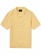 Portuguese Flannel - Camp-Collar Linen Shirt - Yellow