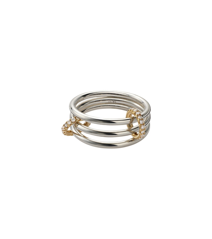 Photo: Spinelli Kilcollin Solarium 925 sterling silver and 18kt gold ring with diamonds