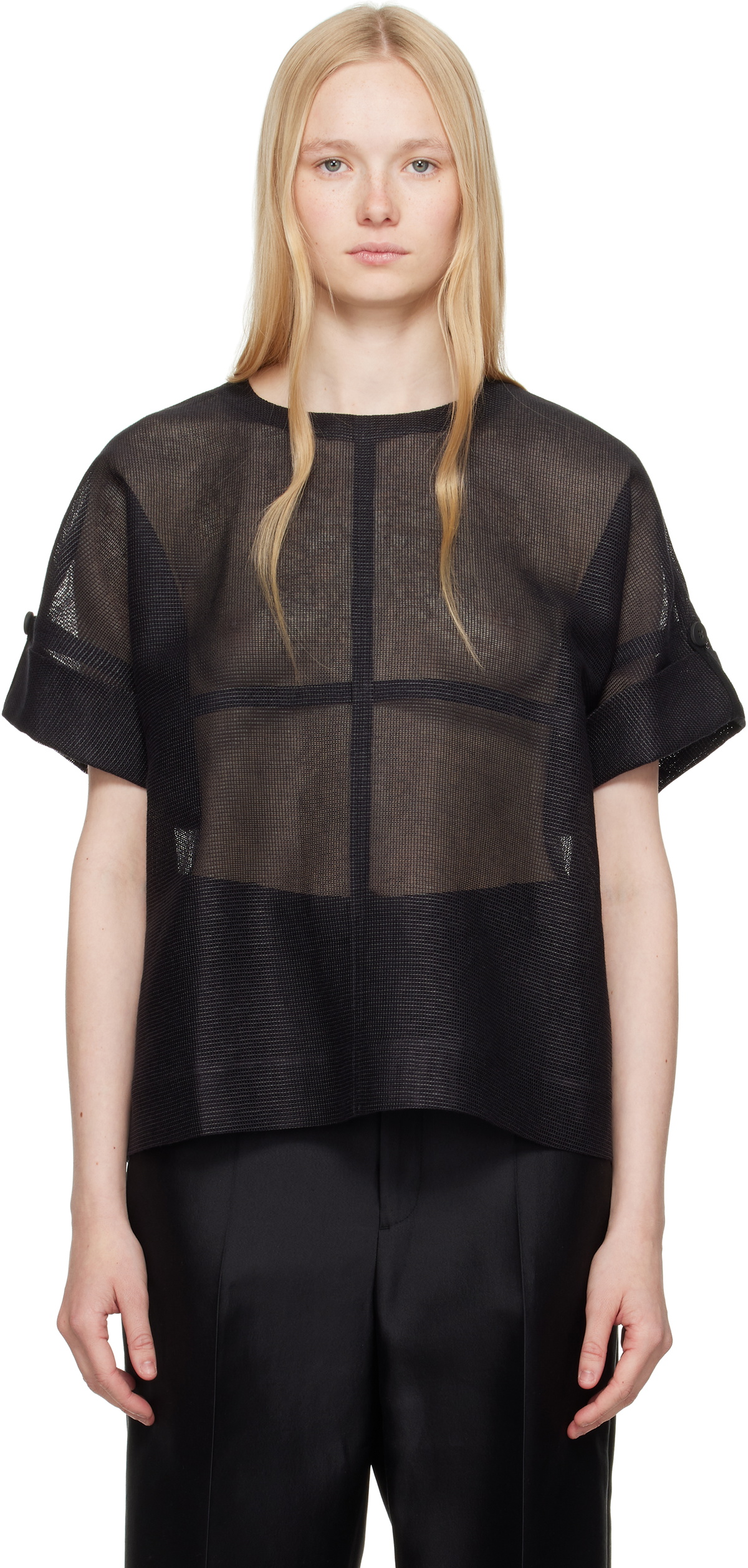 ISSEY MIYAKE Black Papyrus T-shirt