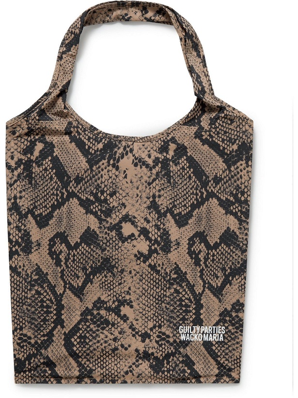 Photo: Wacko Maria - Packable Snake-Print Shell Tote Bag