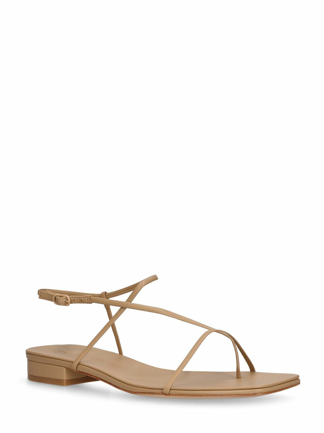 STUDIO AMELIA 10mm Cross Front Leather Flats