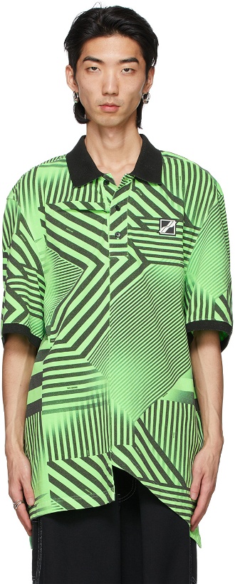 Photo: We11done Green Stripe All Over Polo