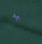 Polo Ralph Lauren - Logo-Embroidered Cotton-Blend Piqué Half-Zip Sweatshirt - Green