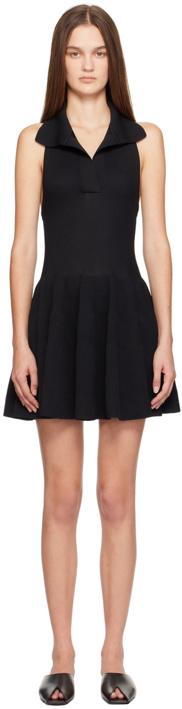 ALAA Black Polo Skater Minidress ALAA ALAA Black Polo Skater Minidress ALAA