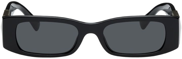 Photo: Valentino Garavani Black Rectangular Sunglasses