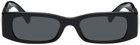 Valentino Garavani Black Rectangular Sunglasses