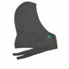GANNI Women's Core Future Wool Knit Balaclava in Charcoal Grey 