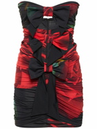 ALEXANDRE VAUTHIER - Bow Cutout Printed Jersey Mini Dress