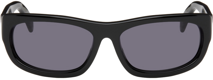 Photo: SPENCER BADU Black Rectangular Sunglasses