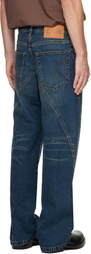 Edward Cuming Blue Side-Dart Jeans