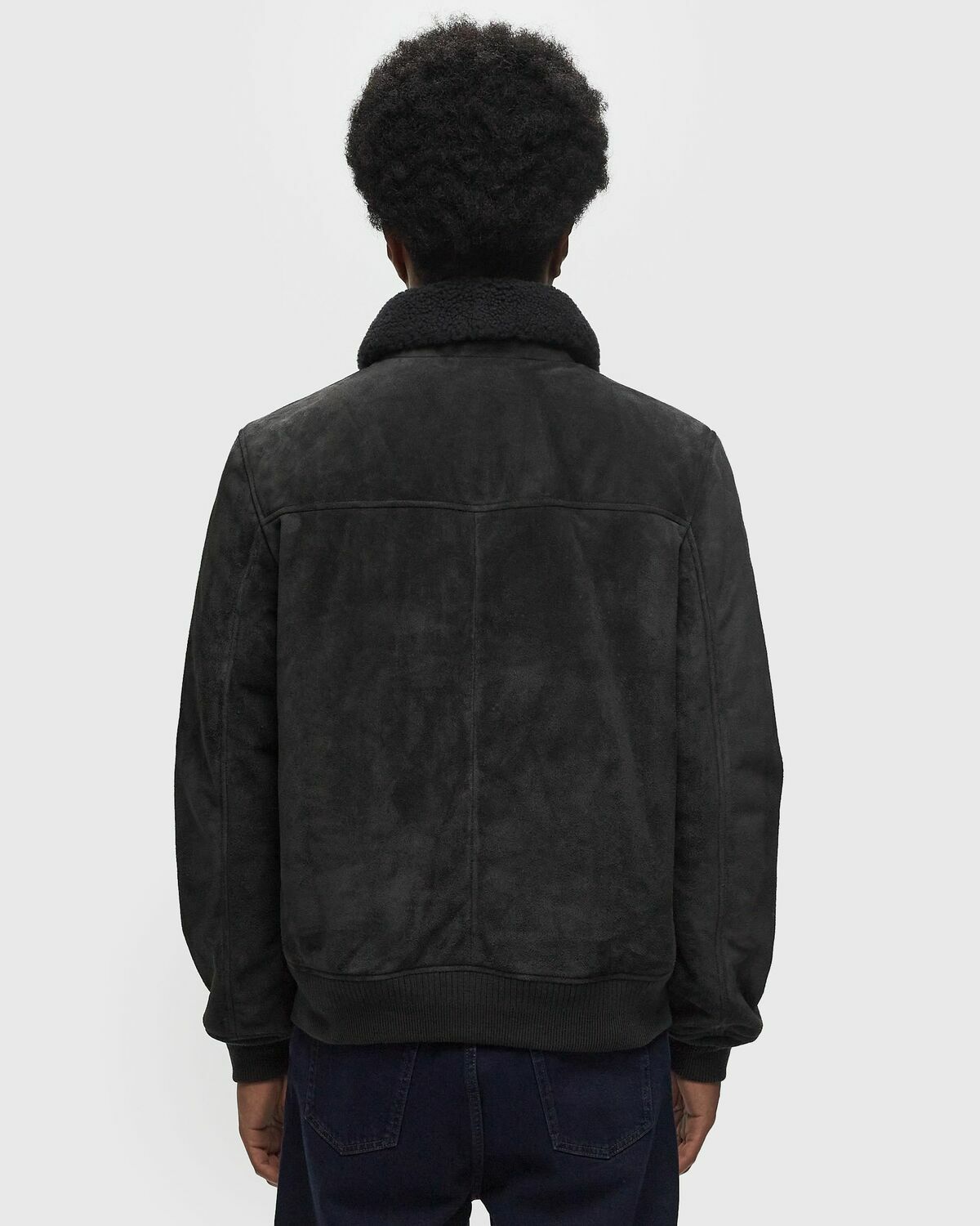 Closed Leather Jacket Blue Bomber Jackets