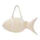 Bode Off-White Canvas Fish Bag