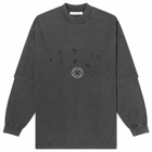 1017 ALYX 9SM Men's Double Sleeve Laser Cut Logo T-Shirt in Washed Black