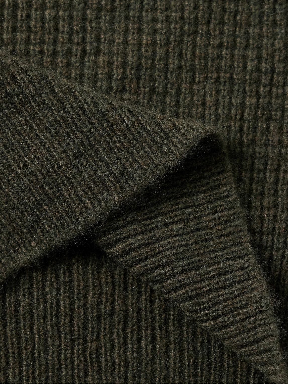 James Perse - Waffle-Knit Cashmere Sweater - Green