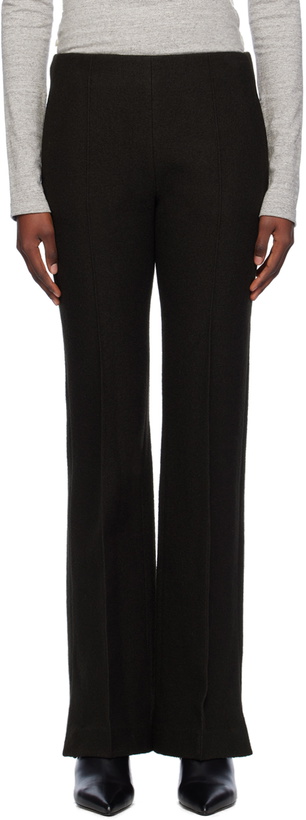Photo: UMBER POSTPAST Brown Wool Felted Trousers
