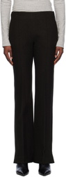 UMBER POSTPAST Brown Wool Felted Trousers