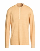 120% Lino Mens T-shirt Apricot