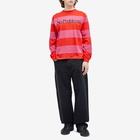 No Problemo Men's Striped LS T-Shirt in Red