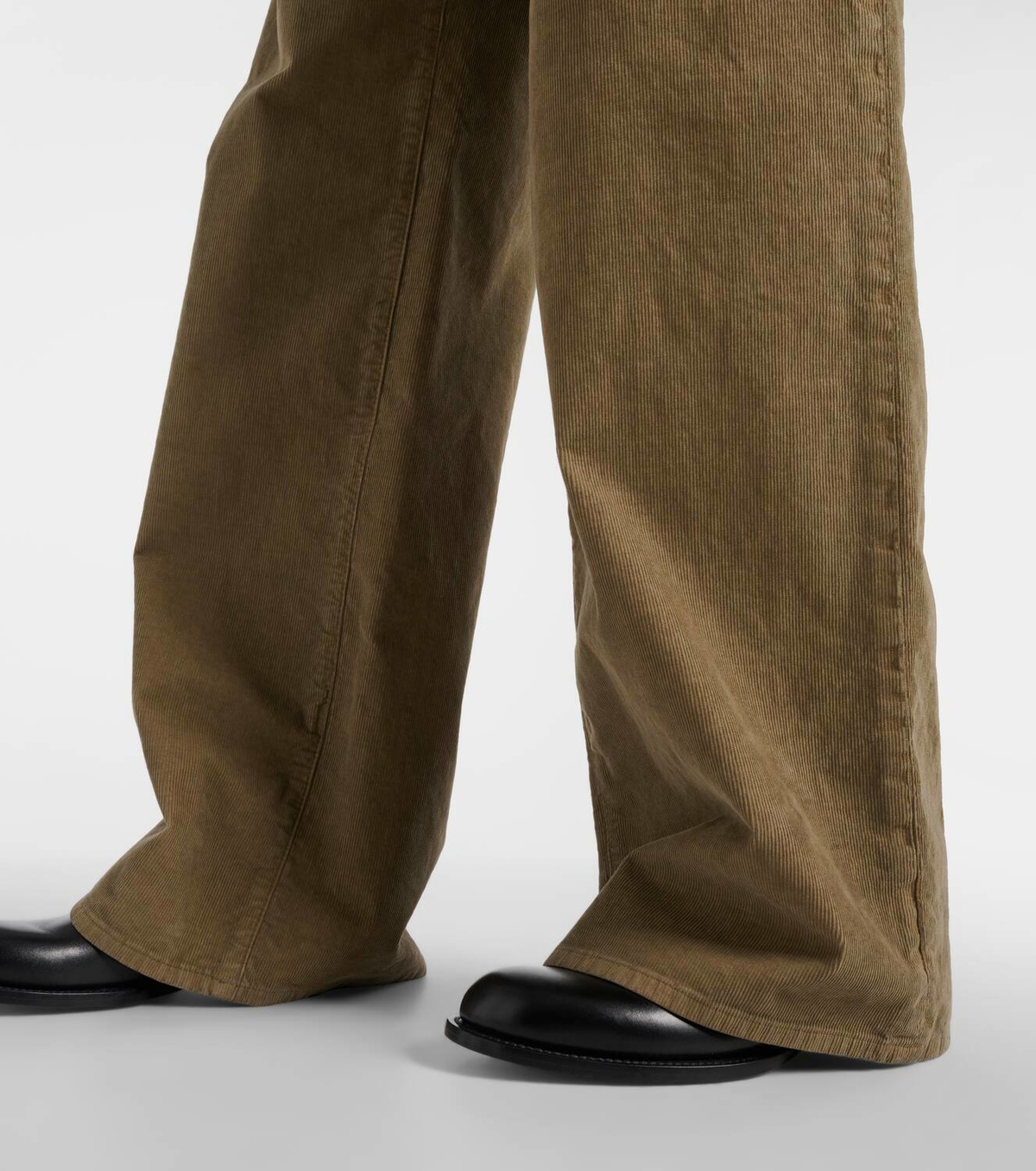 【The Row】 Eglittaコットンコーデュロイワイドレッグパンツ The Row Eglitta cotton corduroy wide-leg pants The Row